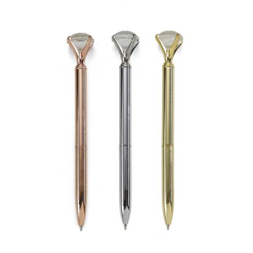 14555 Caneta Metal Diamante