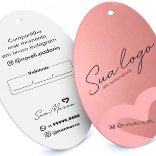 TAG FURO - COUCHÊ 250G - VERNIZ UV TOTAL FRENTE em São José do Rio Preto, SP por Public Gráfica e Brindes