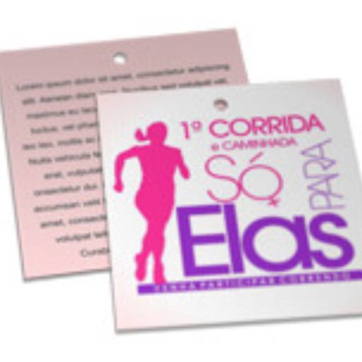 TAG PADRÃO FURO - COUCHÊ 250G - VERNIZ UV TOTAL FRENTE em São José do Rio Preto, SP por Public Gráfica e Brindes