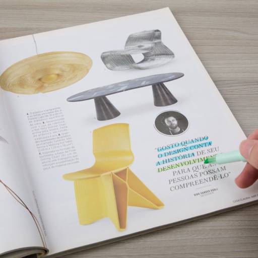 06055 Caneta Plástica Marca Texto em São José do Rio Preto, SP por Public Gráfica e Brindes