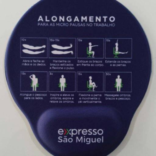 Mouse Pad Ref.107 Personalizado c/apoio de Pulso Ergonômico em São José do Rio Preto, SP por Public Gráfica e Brindes