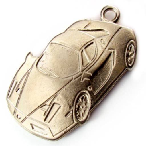 Chav. Medalha ou Pingente COD 506 - Carro Esportivo de Metal em São José do Rio Preto, SP por Public Gráfica e Brindes