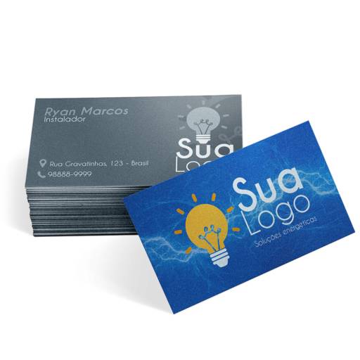 Cartões de Visita / Papéis Especiais Silver Lux 300G / Sem Verniz em São José do Rio Preto, SP por Public Gráfica e Brindes