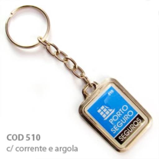 Chav. Medalha ou Pingente COD 510 - Medalha Quadrada c/ borda em São José do Rio Preto, SP por Public Gráfica e Brindes