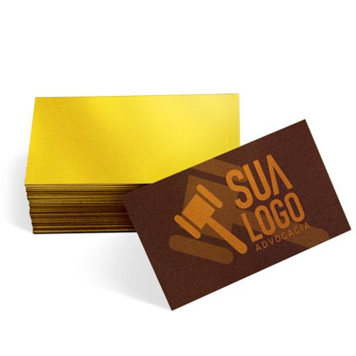 Cartões de Visita / Papéis Especiais Gold Master papel ouro 300G / Sem Verniz em São José do Rio Preto, SP por Public Gráfica e Brindes