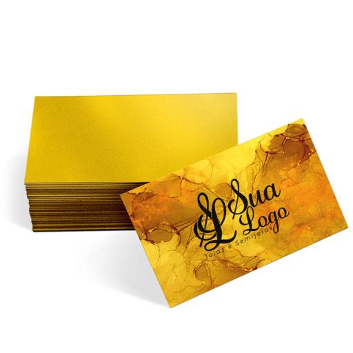 Cartões de Visita / Papéis Especiais Gold Master papel ouro 300G / Sem Verniz em São José do Rio Preto, SP por Public Gráfica e Brindes