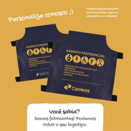 Capa de Cadeira Assento Preferencial em São José do Rio Preto, SP por Public Gráfica e Brindes