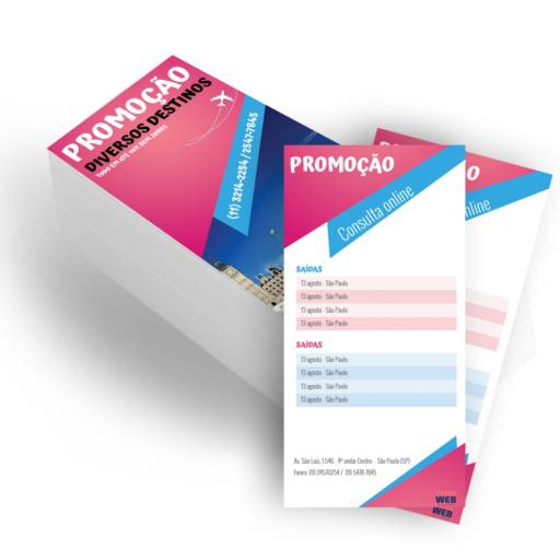 Filipeta Couchê 10x20 cm em São José do Rio Preto, SP por Public Gráfica e Brindes