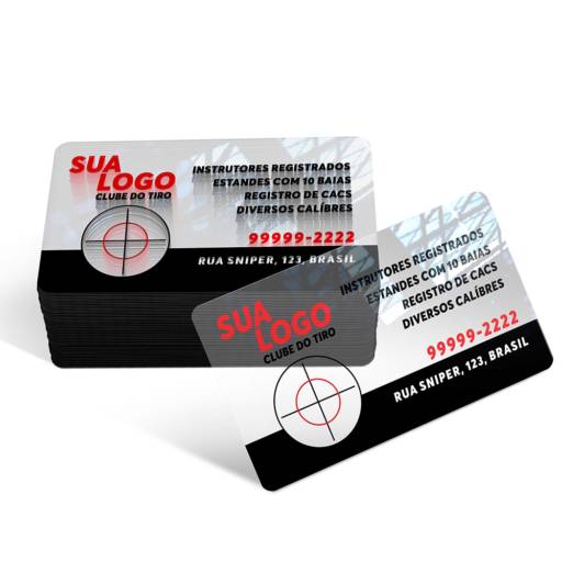 CARTÕES DE VISITA PVC 0,30MM TRANSPARENTE C/ TINTA BRANCA em São José do Rio Preto, SP por Public Gráfica e Brindes