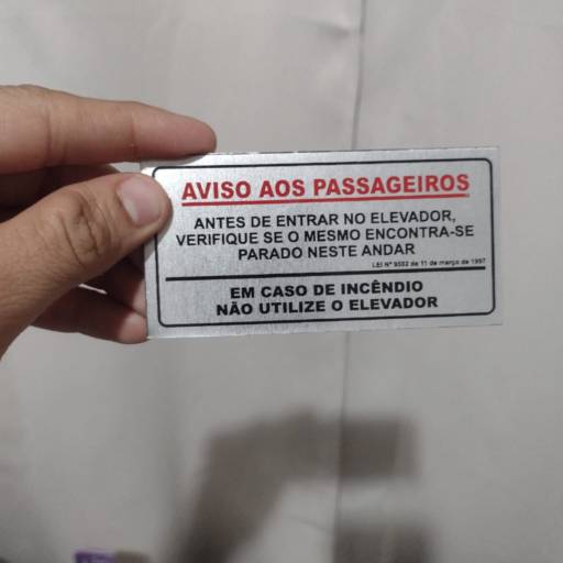 Placa de sinalizacao em alumínio 