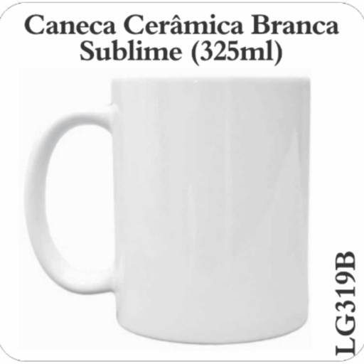 Canecas de Cerâmica Branca em São José do Rio Preto, SP por Public Gráfica e Brindes