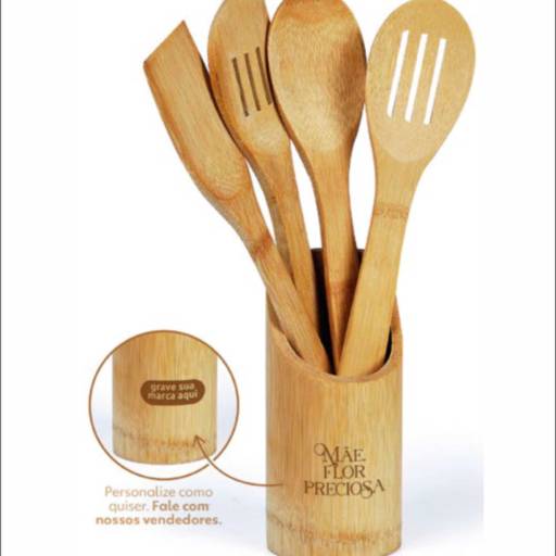 Conjunto de utensílios em Bambu em São José do Rio Preto, SP por Public Gráfica e Brindes