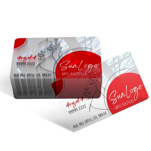 CARTÕES DE VISITA PVC 0,30MM TRANSPARENTE SEM TINTA BRANCA em São José do Rio Preto, SP por Public Gráfica e Brindes