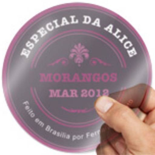 RÓTULO BOBINA FOLHA - VINIL TRANSPARENTE COM TINTA BRANCA em São José do Rio Preto, SP por Public Gráfica e Brindes