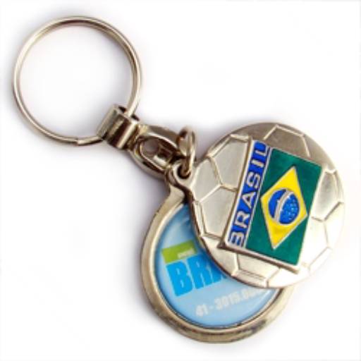 Chav. Medalha ou Pingente COD 548 - Bola com bandeira em São José do Rio Preto, SP por Public Gráfica e Brindes