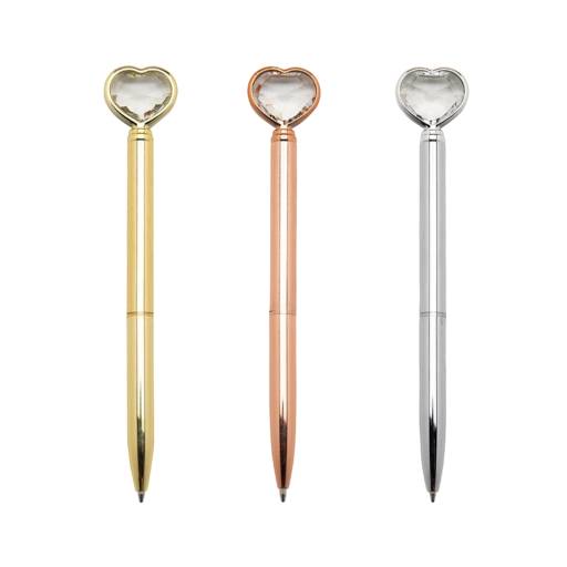 14656 Caneta Metal Coração Diamante em São José do Rio Preto, SP por Public Gráfica e Brindes