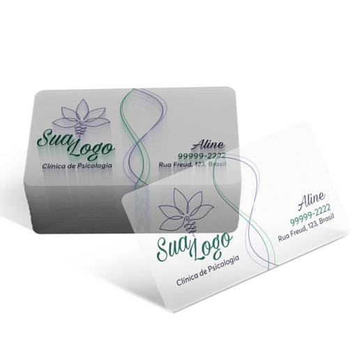 CARTÕES DE VISITA PVC 0,30MM TRANSLÚCIDO COM TINTA BRANCA em São José do Rio Preto, SP por Public Gráfica e Brindes