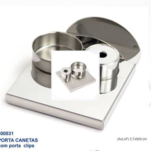 Porta Canetas em Inox em São José do Rio Preto, SP por Public Gráfica e Brindes