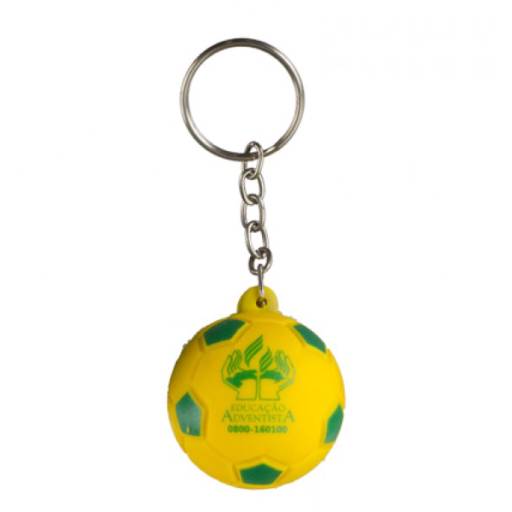 Chaveiro Bola Vinil oca c/ Pintura Futebol Personalizada em São José do Rio Preto, SP por Public Gráfica e Brindes