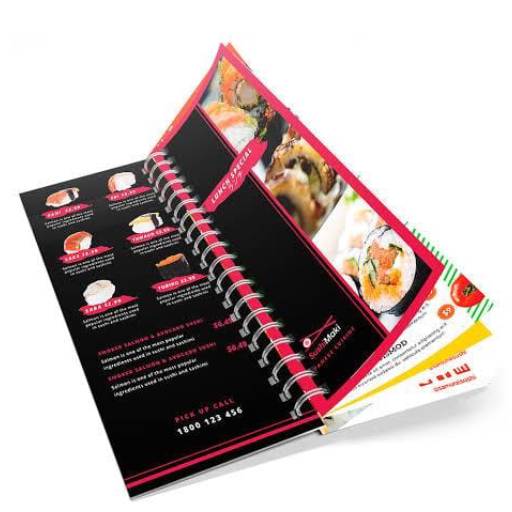 Cardápios em PVC Páginas por Public Gráfica e Brindes