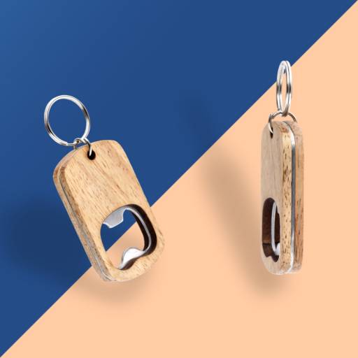 06003 Chaveiro Abridor Madeira em São José do Rio Preto, SP por Public Gráfica e Brindes