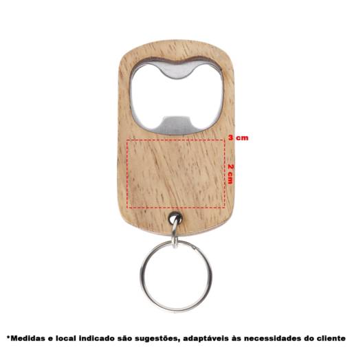 06003 Chaveiro Abridor Madeira em São José do Rio Preto, SP por Public Gráfica e Brindes