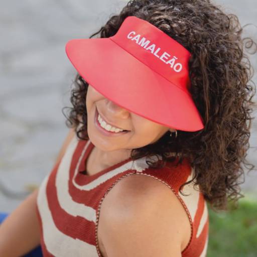 Viseira em tecido tactel (microfibra) - Modelo Praia (aba grande) em São José do Rio Preto, SP por Public Gráfica e Brindes