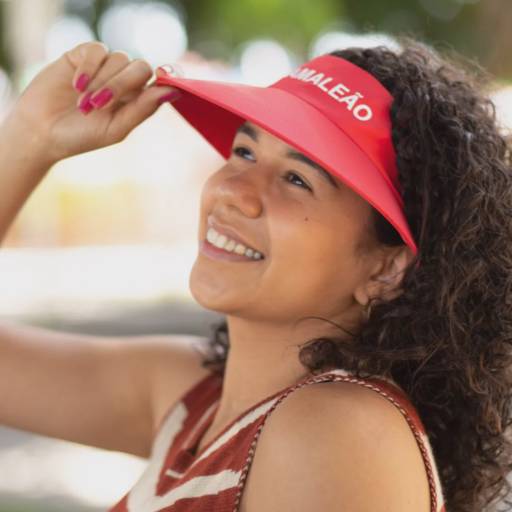 Viseira em tecido tactel (microfibra) - Modelo Praia (aba grande) em São José do Rio Preto, SP por Public Gráfica e Brindes