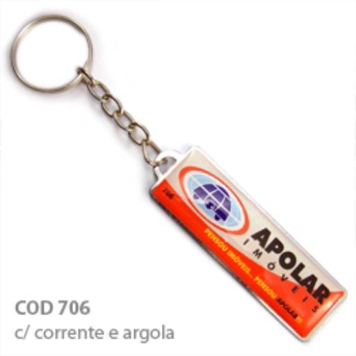 Chav. Chapinha Metálica COD 706 - Chapinha 6x2cm em São José do Rio Preto, SP por Public Gráfica e Brindes