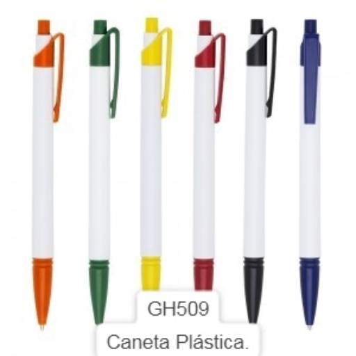 Canetas de Plástico Categoria B por Public Gráfica e Brindes