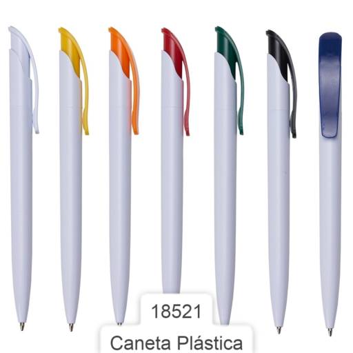 Canetas de Plástico Categoria B por Public Gráfica e Brindes