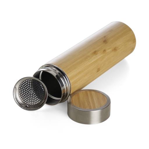 18642 Garrafa Bambu Térmica 500ml com Infusor em São José do Rio Preto, SP por Public Gráfica e Brindes