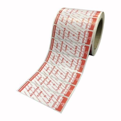 Lacre de Segurança para Delivery - Rolo com 1000 Unidades em São José do Rio Preto, SP por Public Gráfica e Brindes