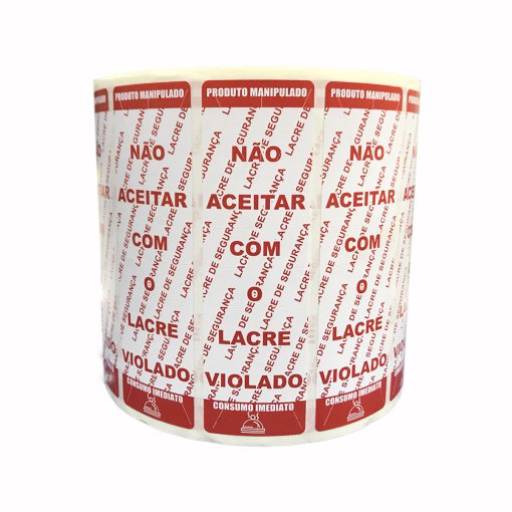 Lacre de Segurança para Delivery - Rolo com 1000 Unidades em São José do Rio Preto, SP por Public Gráfica e Brindes
