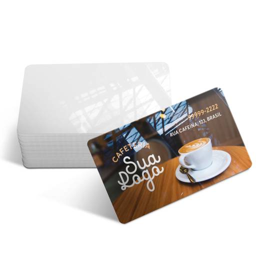 CARTÕES DE VISITA PVC 0,50MM PREMIUM BRANCO em São José do Rio Preto, SP por Public Gráfica e Brindes