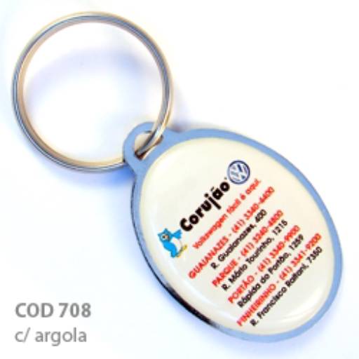 Chav. Chapinha Metálica COD 708 - Chap. Oval 3,8x2,8cm em São José do Rio Preto, SP por Public Gráfica e Brindes