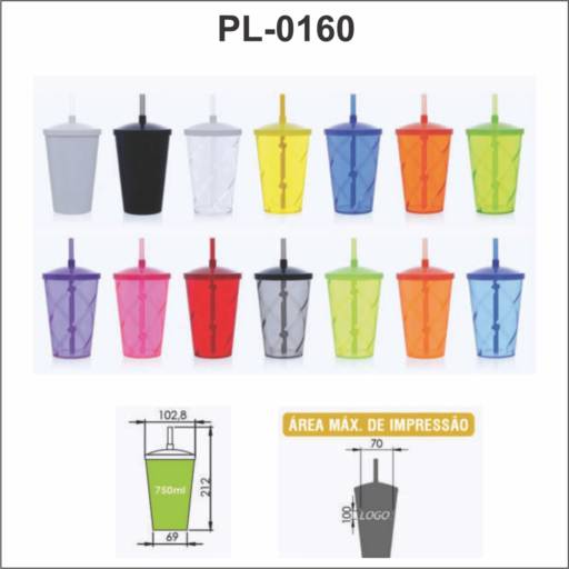 Copo Espiral c/  canudo em São José do Rio Preto, SP por Public Gráfica e Brindes