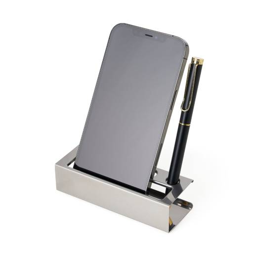 14599 Porta Cartão Inox com Suporte Para Canetas em São José do Rio Preto, SP por Public Gráfica e Brindes