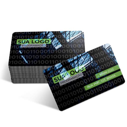 CARTÕES DE VISITA PVC CRISTAL 0,50MM BRANCO em São José do Rio Preto, SP por Public Gráfica e Brindes