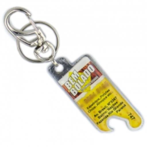 Chav. Chapinha Metálica COD 747 - Abridor de Garrafa - com resina em São José do Rio Preto, SP por Public Gráfica e Brindes