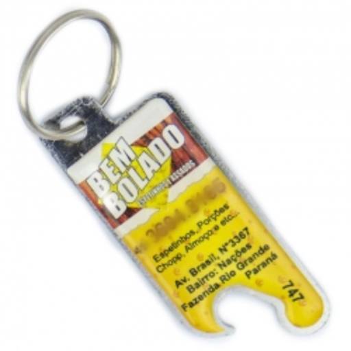 Chav. Chapinha Metálica COD 747 - Abridor de Garrafa - com resina em São José do Rio Preto, SP por Public Gráfica e Brindes