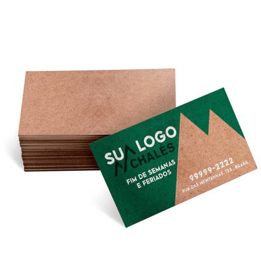 Cartões de Visita Kraft 250g em São José do Rio Preto, SP por Public Gráfica e Brindes