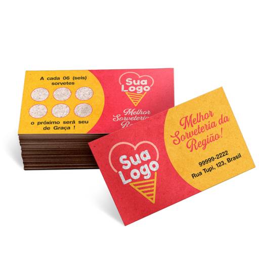 Cartões de Visita Kraft 250g em São José do Rio Preto, SP por Public Gráfica e Brindes