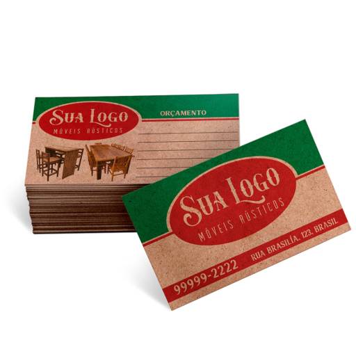 Cartões de Visita Kraft 250g em São José do Rio Preto, SP por Public Gráfica e Brindes