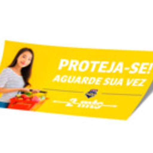 Adesivo de Piso Vinil Branco Retangular em São José do Rio Preto, SP por Public Gráfica e Brindes