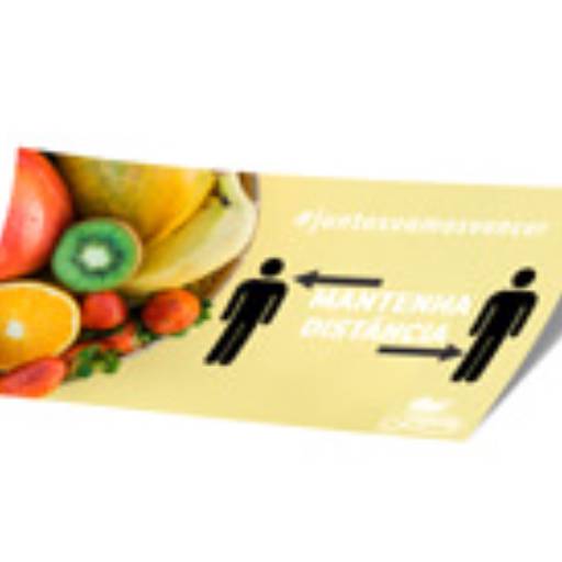 Adesivo de Piso Vinil Branco Retangular em São José do Rio Preto, SP por Public Gráfica e Brindes