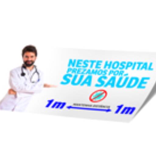 Adesivo de Piso Vinil Branco Retangular em São José do Rio Preto, SP por Public Gráfica e Brindes