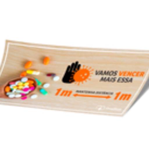 Adesivo de Piso Vinil Branco Retangular em São José do Rio Preto, SP por Public Gráfica e Brindes