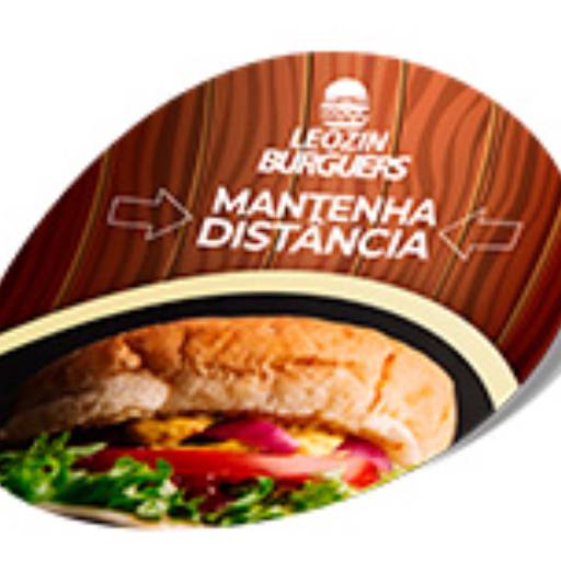 Adesivo de Piso Vinil Branco Redondo em São José do Rio Preto, SP por Public Gráfica e Brindes