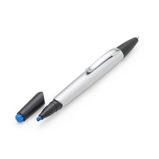 ER2049 Caneta Plástica com Marca Texto em São José do Rio Preto, SP por Public Gráfica e Brindes